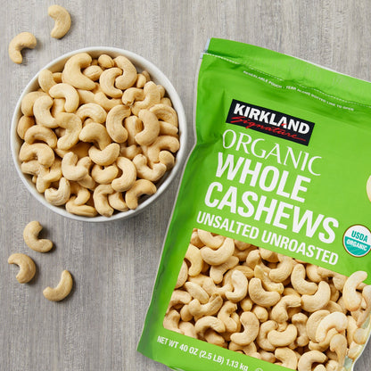 Kirkland Signature cashews front package view