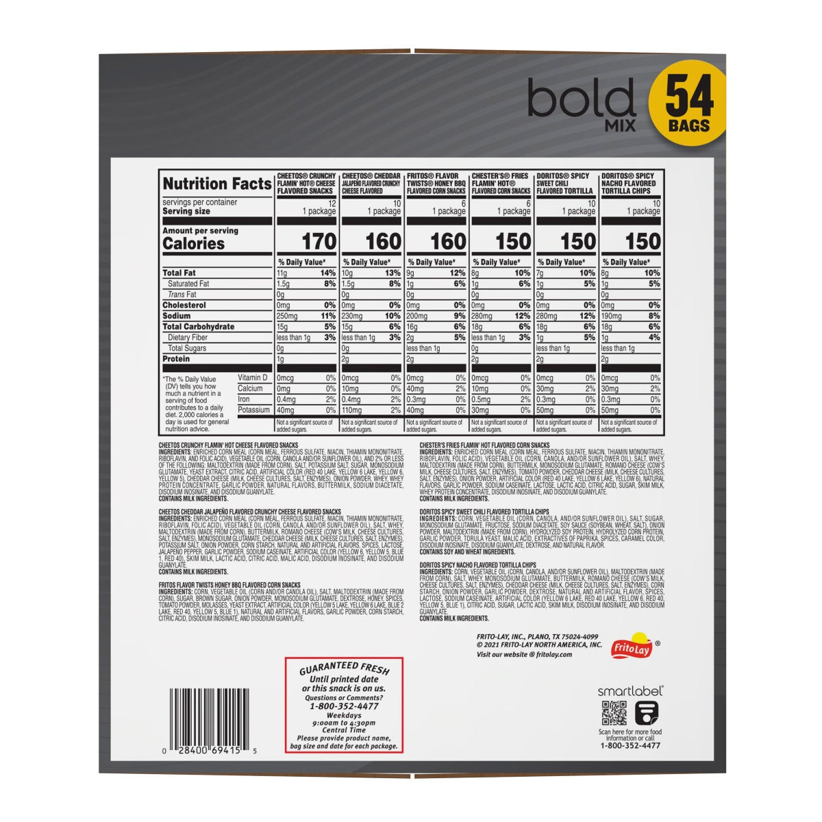 Frito Lay Bold Mix individual 1 oz snack bags