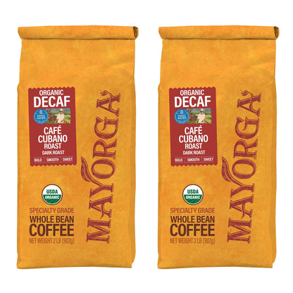 USDA organic Mayorga decaf coffee 2 lb bags