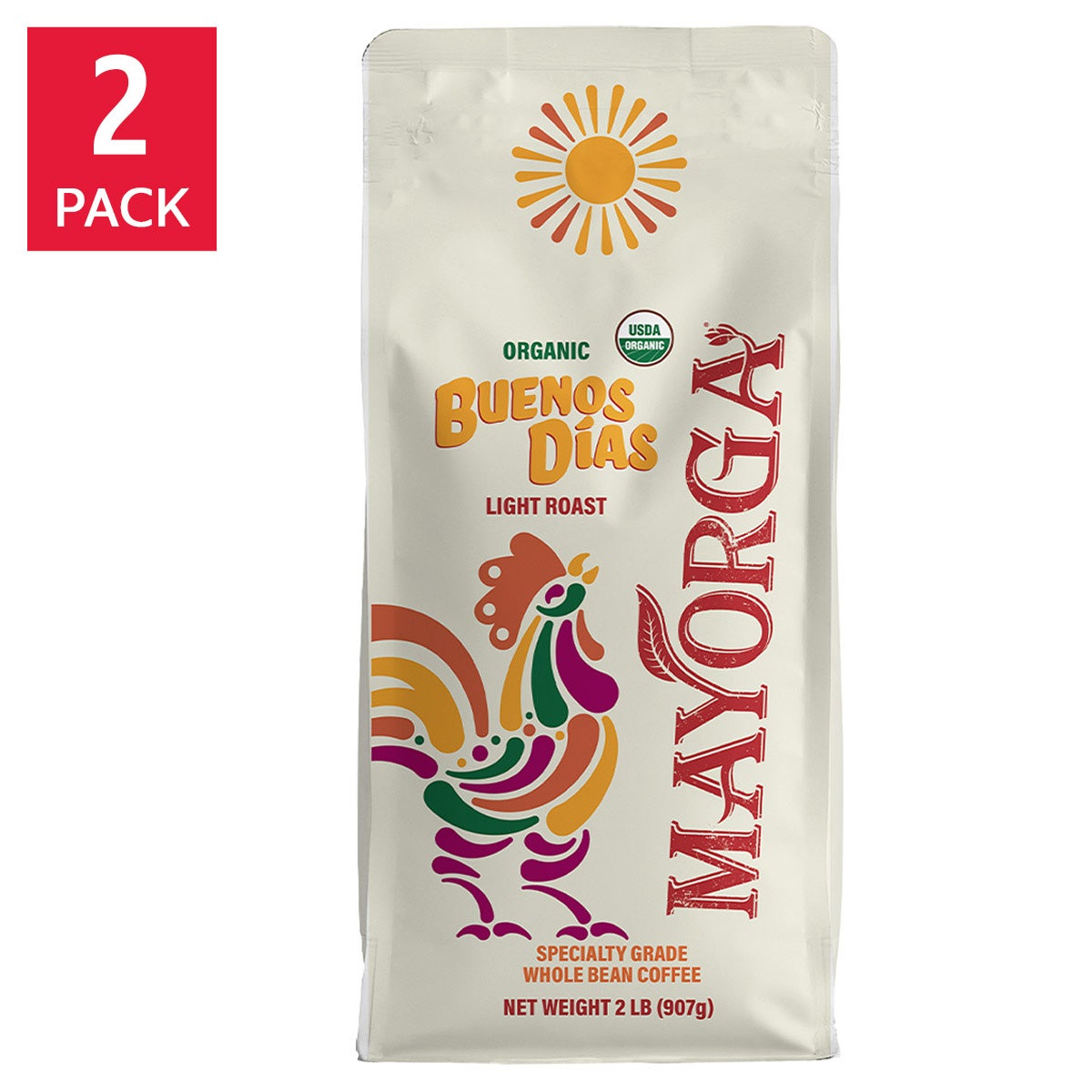 Mayorga Buenos Días organic light roast whole bean coffee