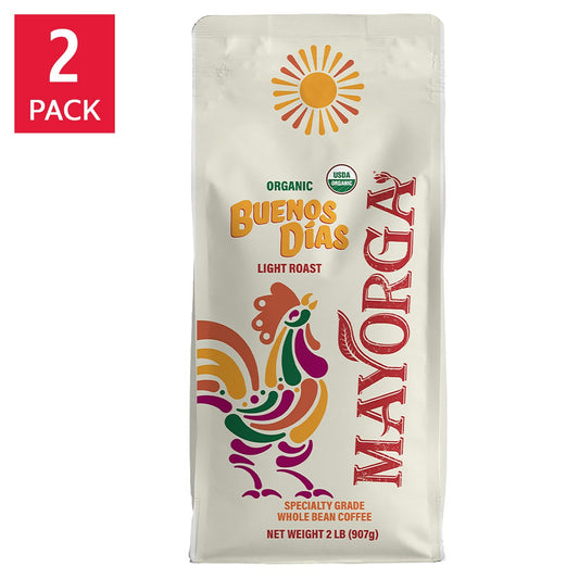 Mayorga Buenos Días organic light roast whole bean coffee