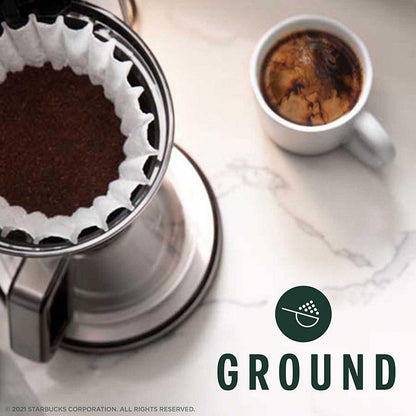 Starbucks medium roast ground coffee packaging