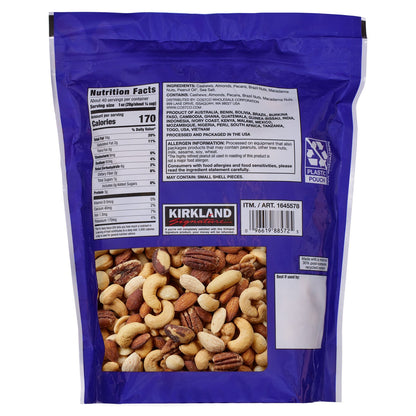 Kirkland Signature extra fancy mixed nuts front view