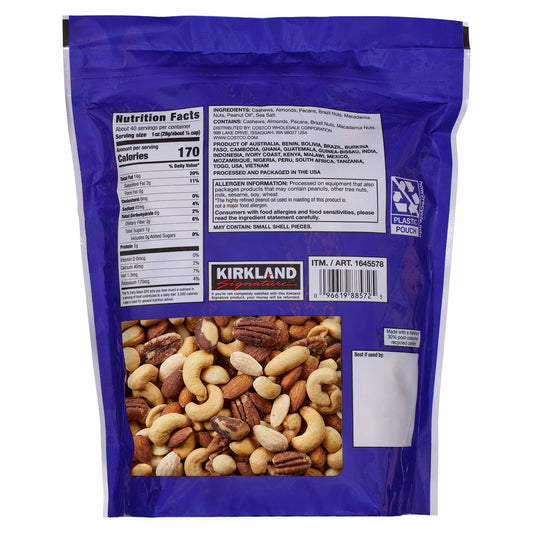 Kirkland Signature extra fancy mixed nuts front view