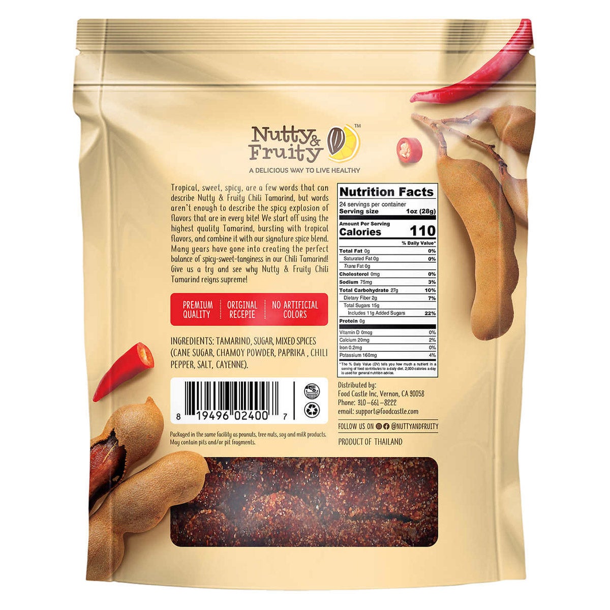 Sweet and spicy tamarind fruit snack by Nutty & Fruity