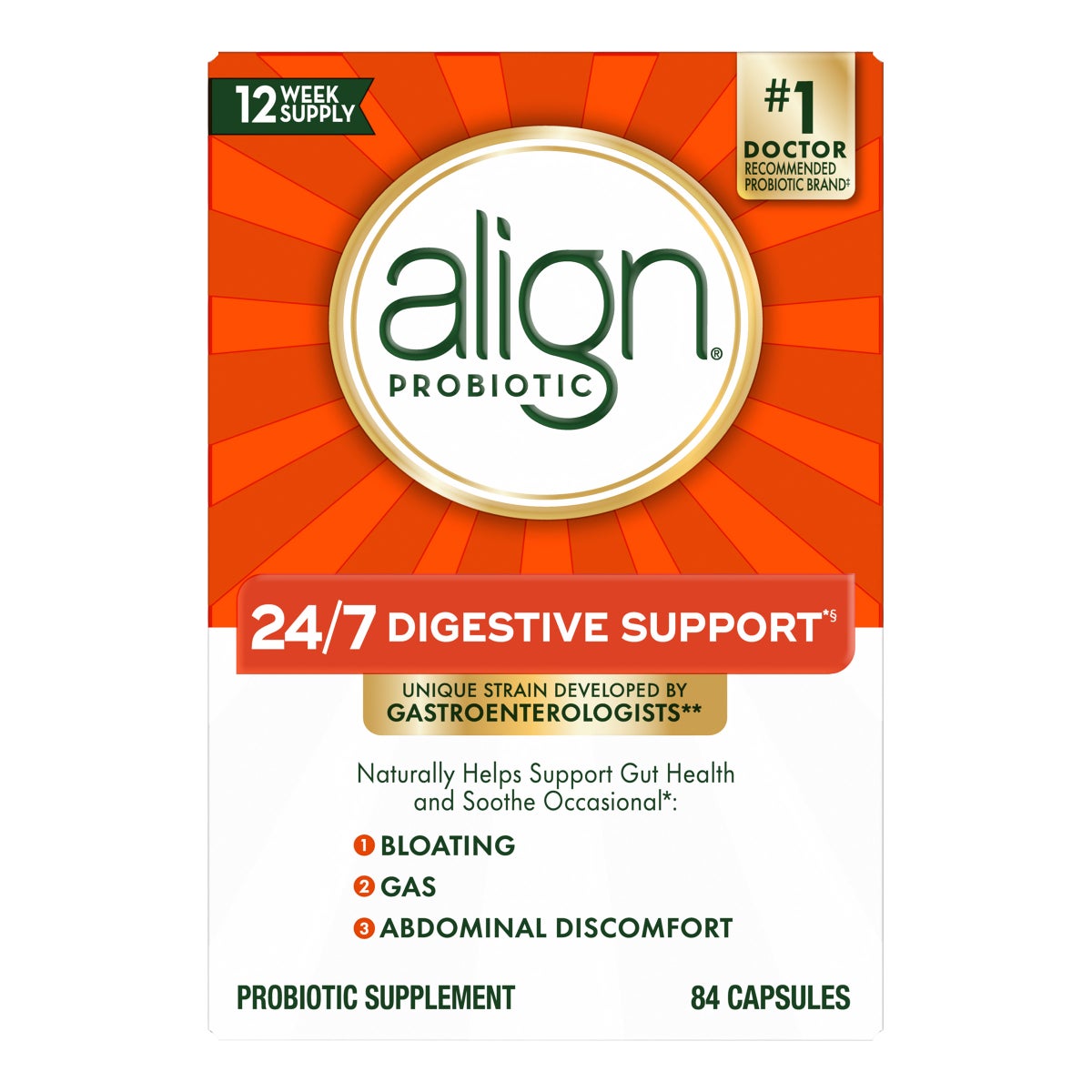 Align Daily Probiotic Supplement 84 capsules bottle