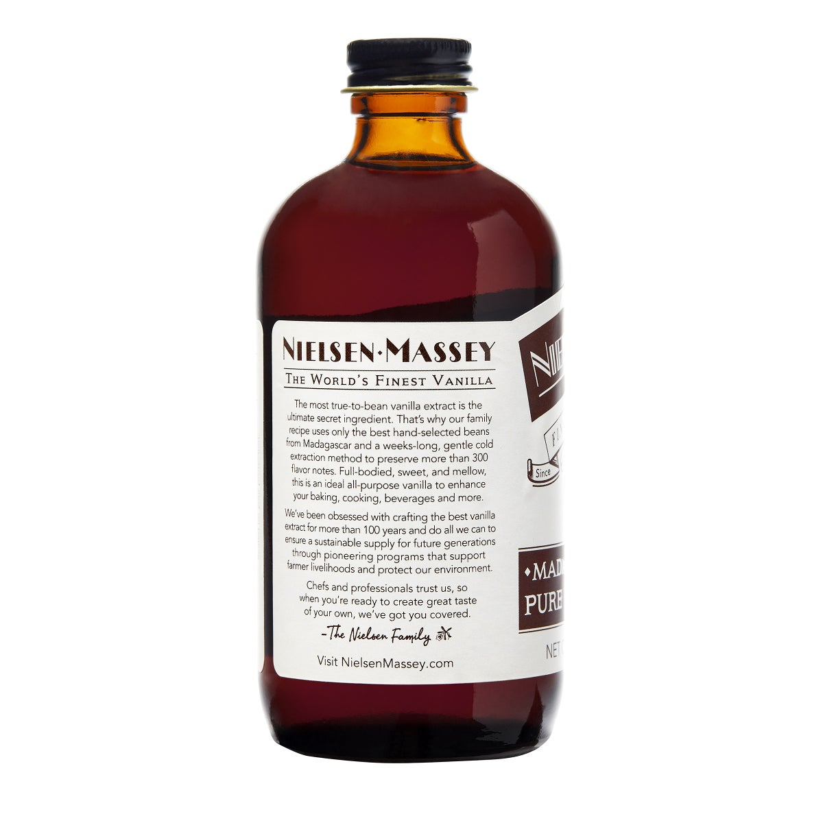 Nielsen-Massey vanilla extract 8 oz bottle front view