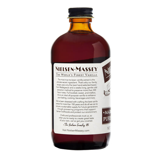 Nielsen-Massey vanilla extract 8 oz bottle front view