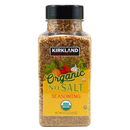 Kirkland Signature Organic No-Salt Seasoning 14.5 oz front label