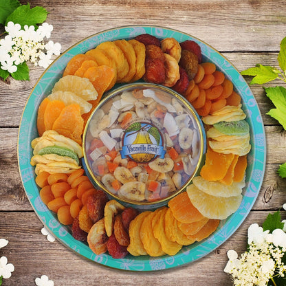 Vacaville dried fruit and tropical medley spring tin tray