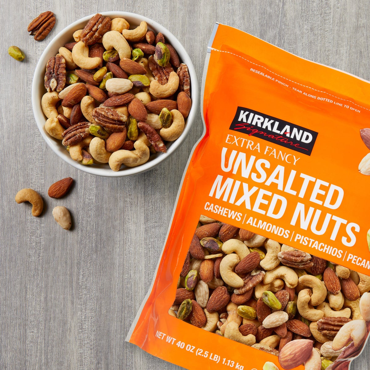 Unsalted cashews almonds pistachios and pecans mix