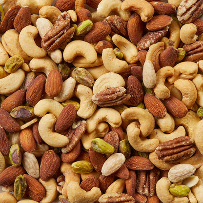 Premium mixed nuts snack packaging by Kirkland Signature
