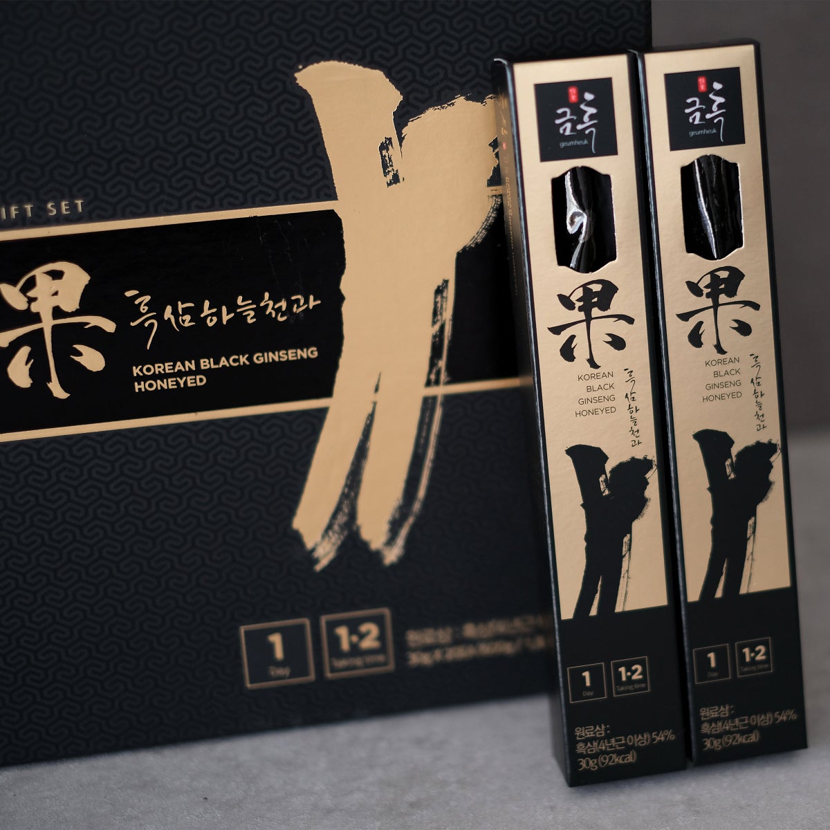 Korean honeyed black ginseng ingredient and nutrition panel
