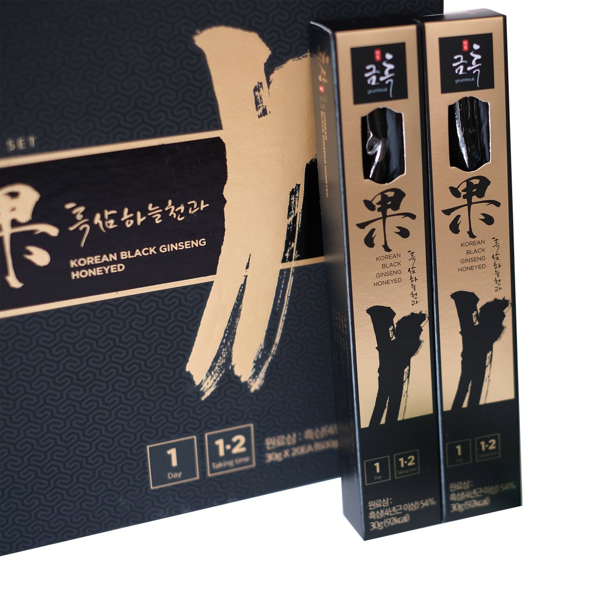 Korean black ginseng sticks in individual serving format