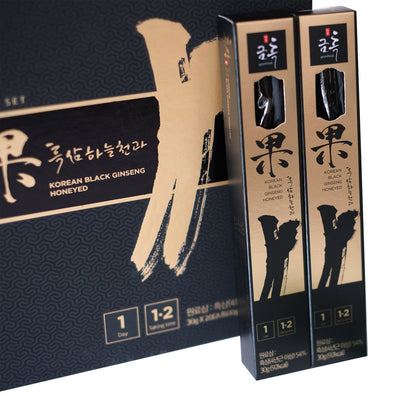 Korean black ginseng sticks in individual serving format