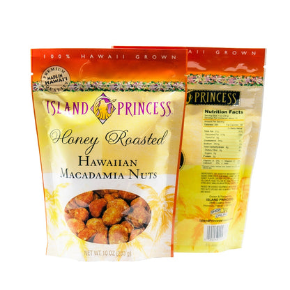 Caramel macadamia popcorn crunch snack