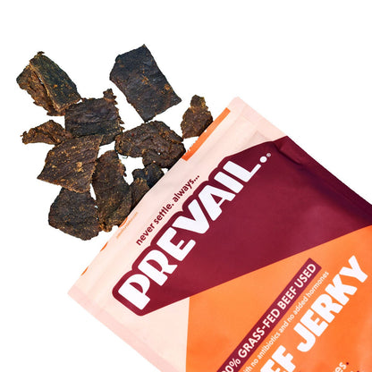 Prevail beef jerky original spicy umami lemongrass flavors