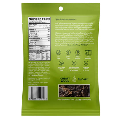 Grass fed beef jerky snack pack by Prevail