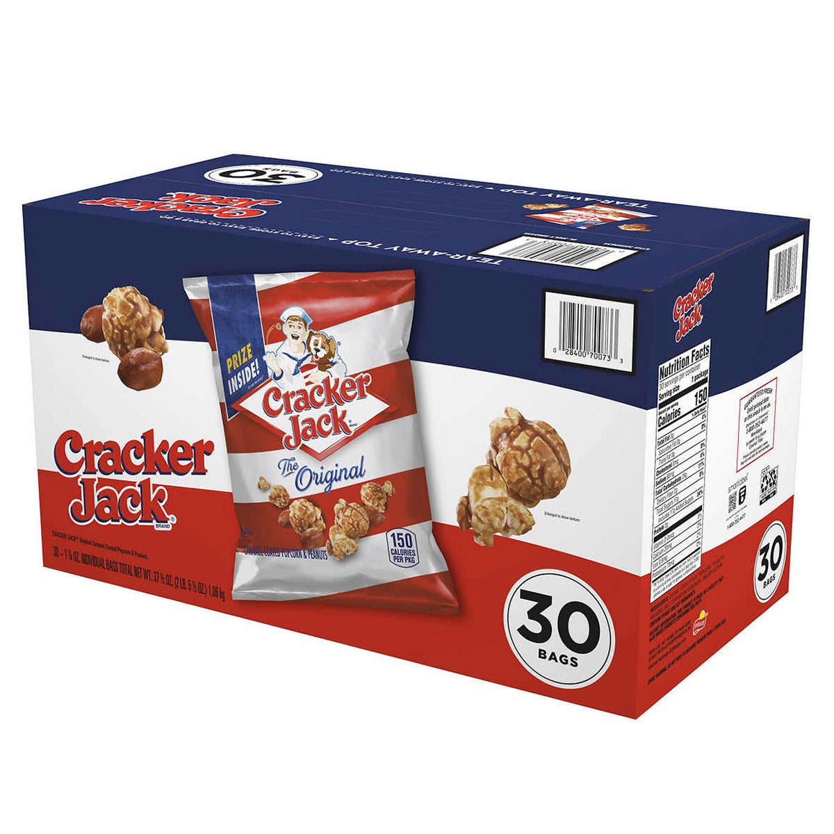 Cracker Jack Original caramel popcorn and peanuts 30-count