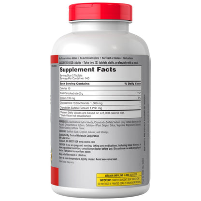 Kirkland Signature 280 tablet dietary supplement packaging