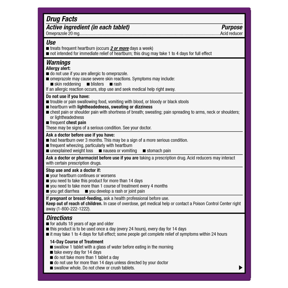 Kirkland Signature 42-count acid relief tablets