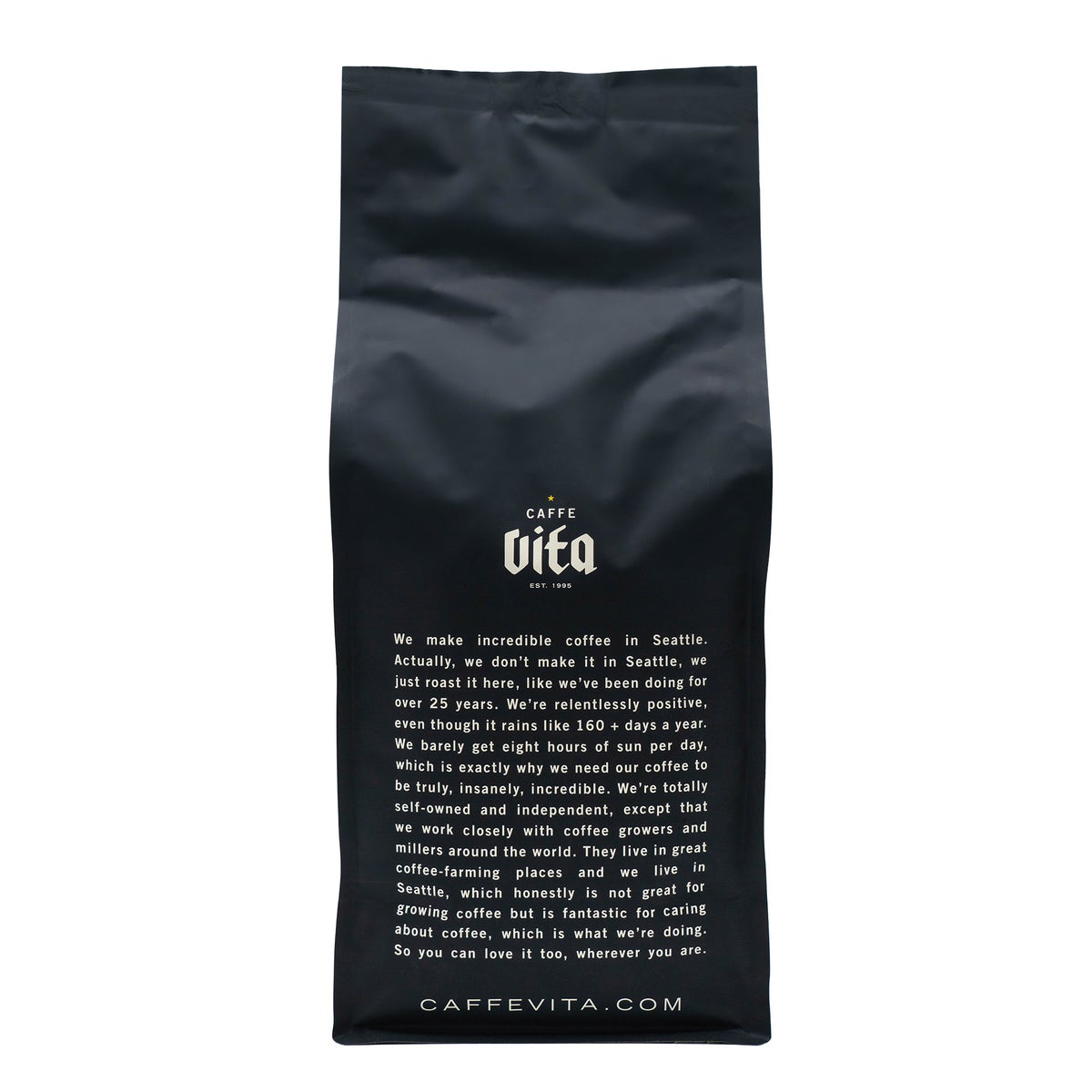 Caffe Vita coffee with dark chocolate tasting notes