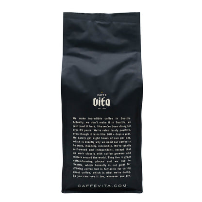 Caffe Vita coffee with dark chocolate tasting notes