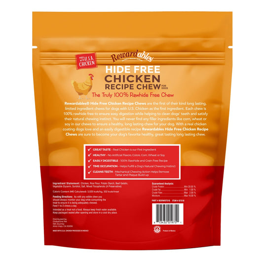 Chicken dog chews 10-count pack by Rewardables