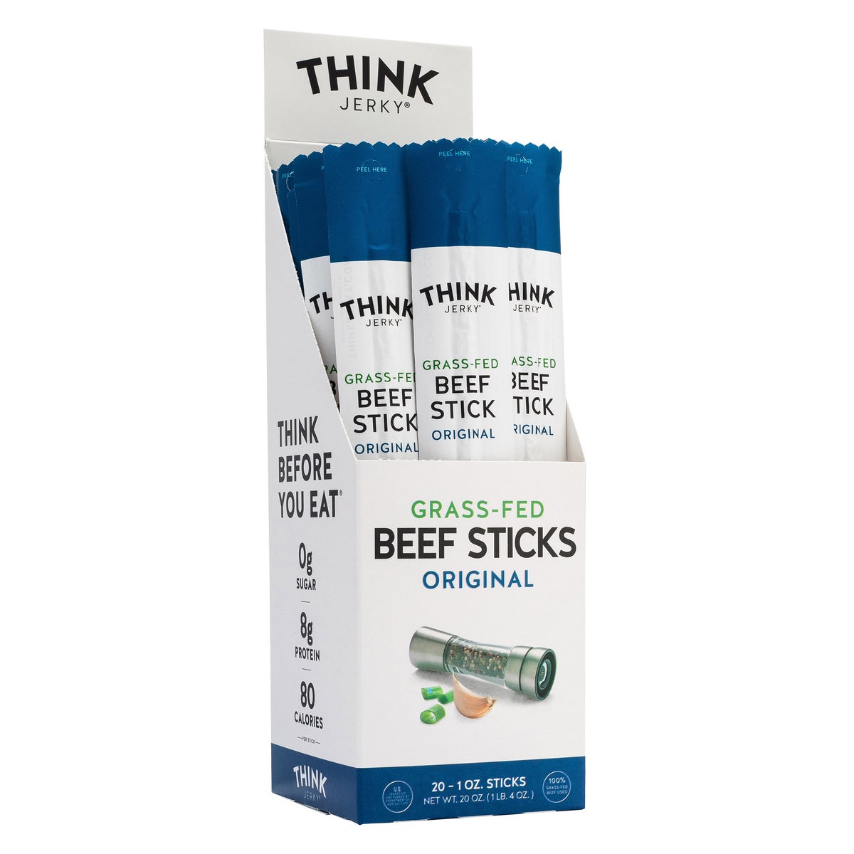 Think Jerky Original grass-fed beef sticks 20-count pack