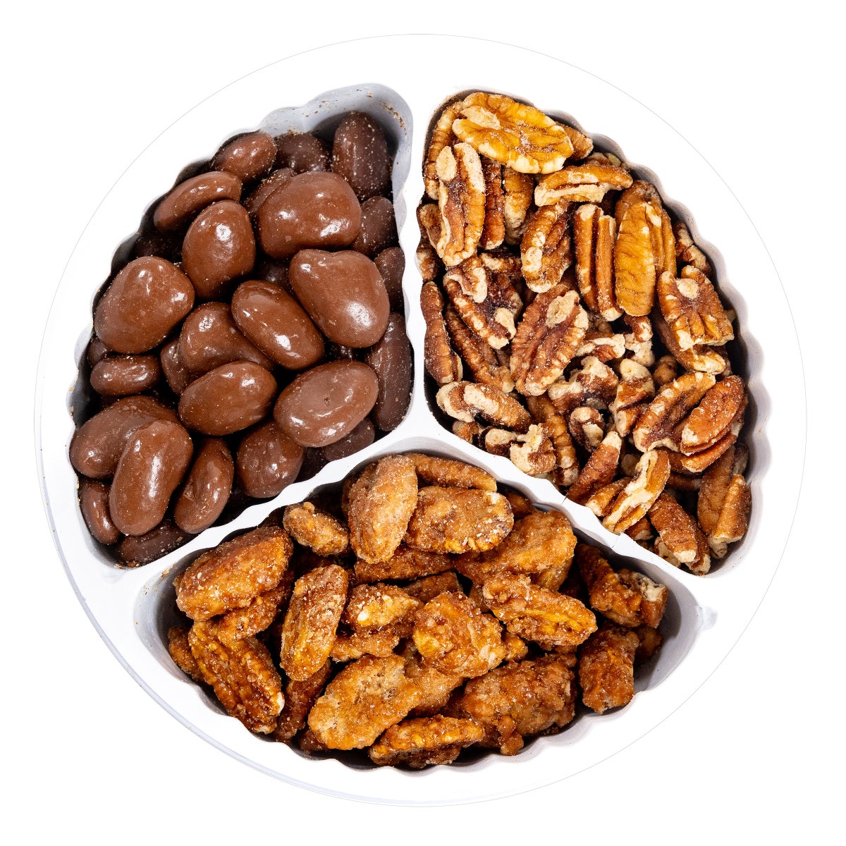 Roasted salted pecans in gift tin