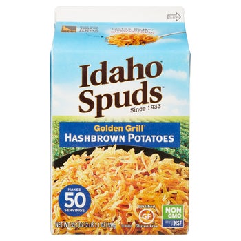 Idaho Spuds Golden Grill hashbrown potatoes 33.1 oz package