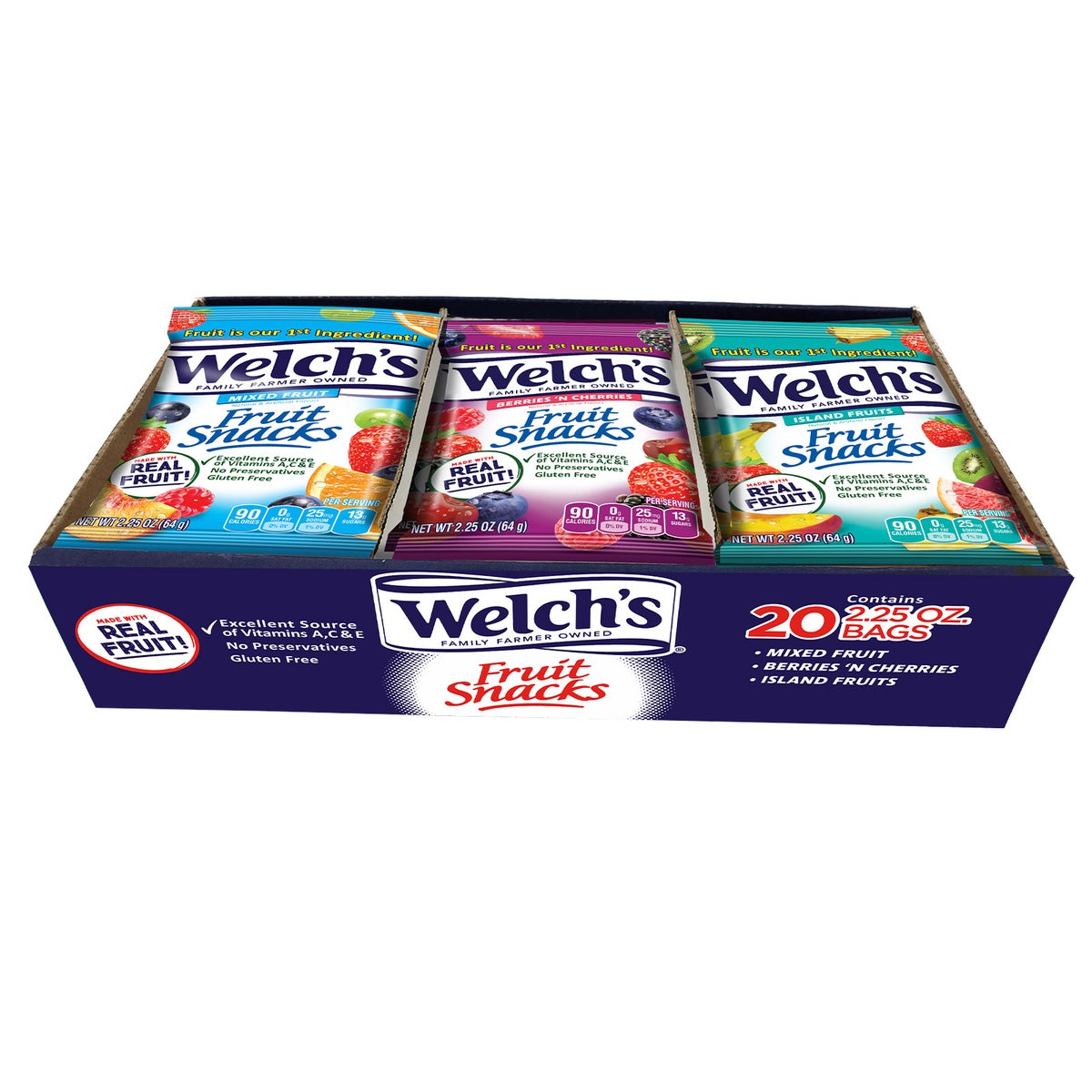 Welch's 2.25 oz fruit snack pouches