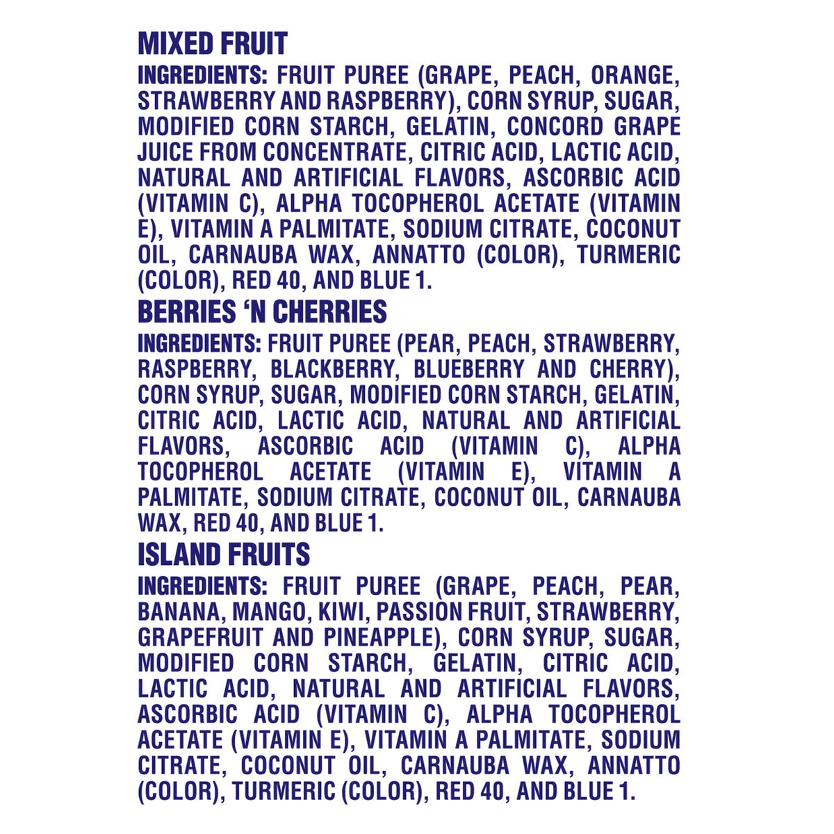 Welch's made with real fruit snacks