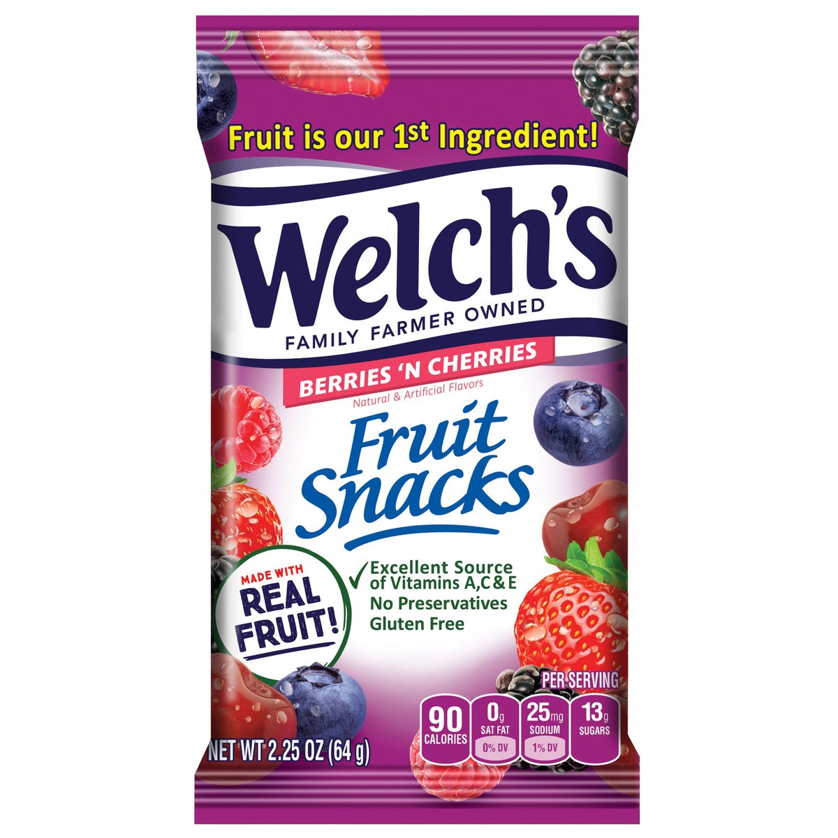Family snack pack of Welch's fruit snacks