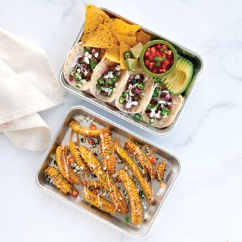 Nordic Ware Naturals aluminum 1/6 sheet pan 4-pack