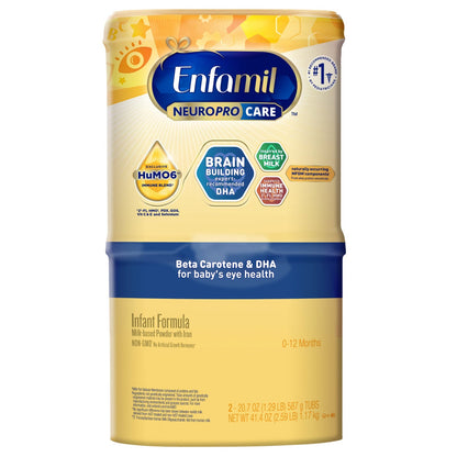 Enfamil NeuroPro Care infant formula 2-pack canisters