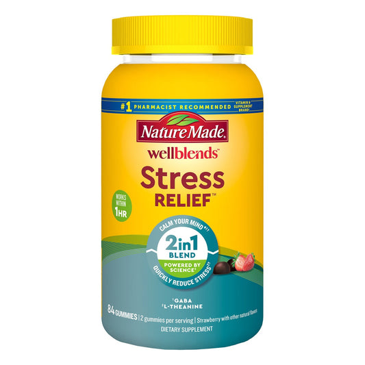 Nature Made Wellblends Stress Relief 84 gummies bottle