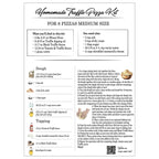 Truffle pizza kit with wheat flour and sauces