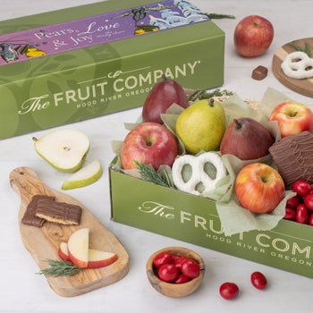 The Fruit Company fresh fruit gift box with pears and apples