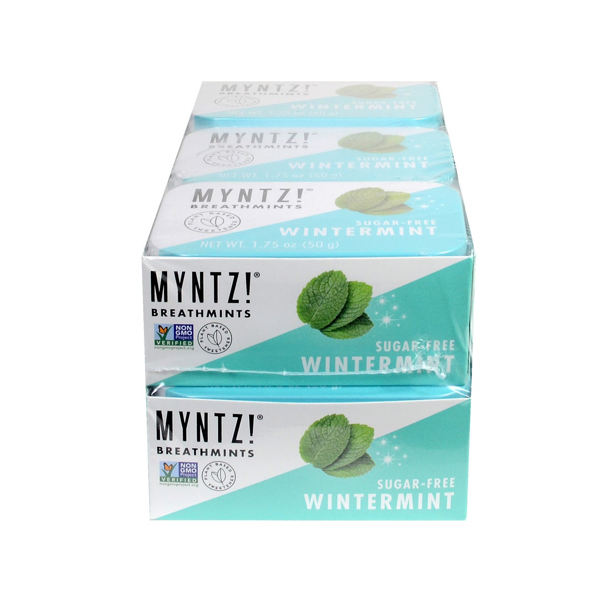 Sugar-free MYNTZ breathmints with plant-based sweetener