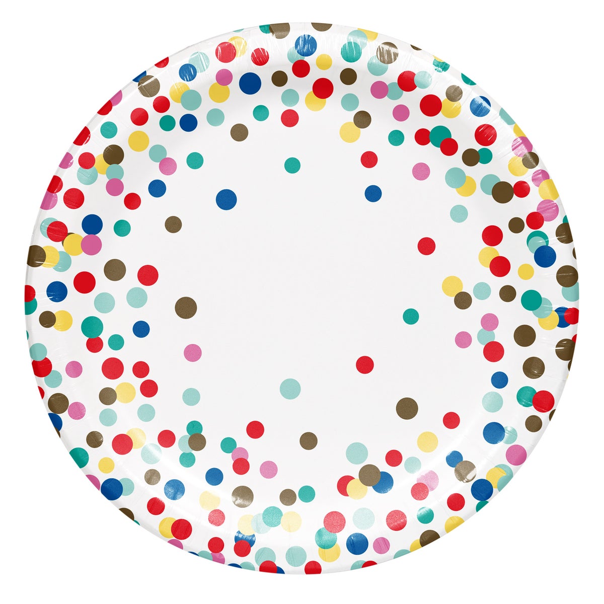 Artstyle 10-inch paper plates in confetti design