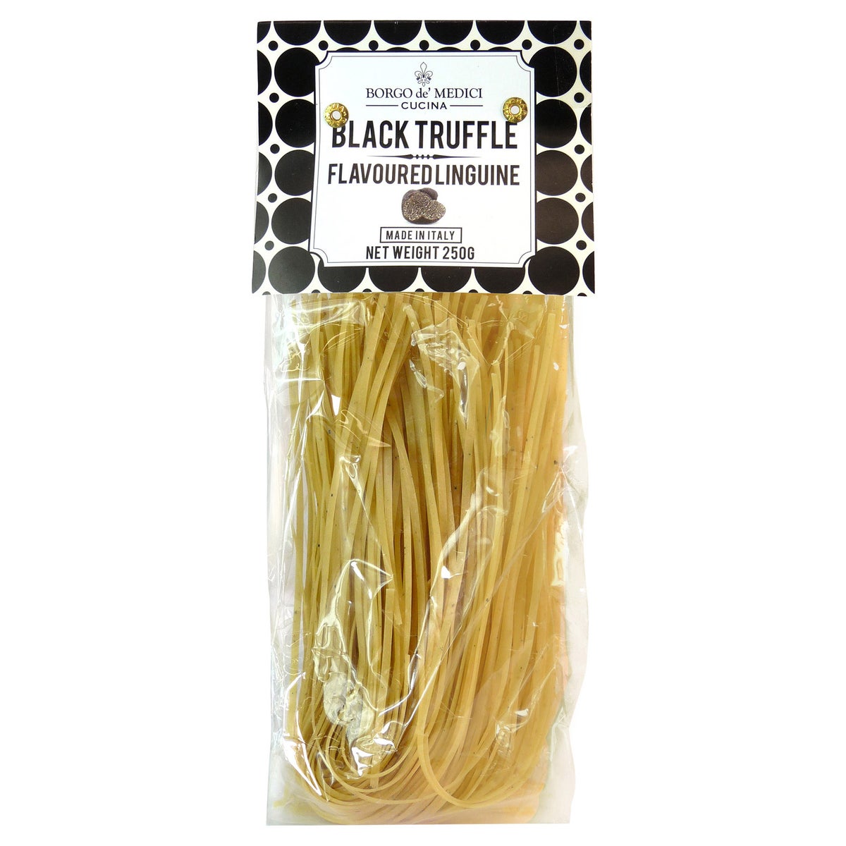 Black truffle linguine pasta from Borgo de Medici