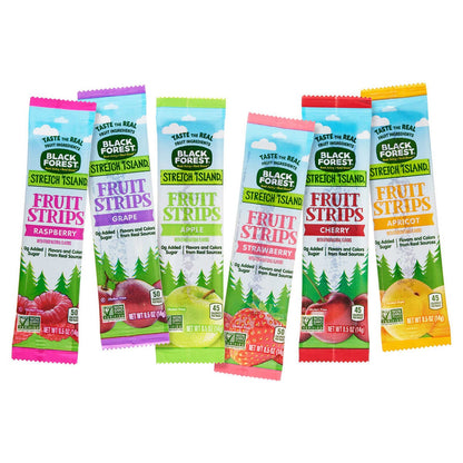 Individual Black Forest fruit strips snack packs