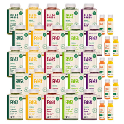 Pulp and Press organic cold pressed juices and wellness shots