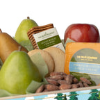 Gift crate with smoked salmon and roasted garlic cheese