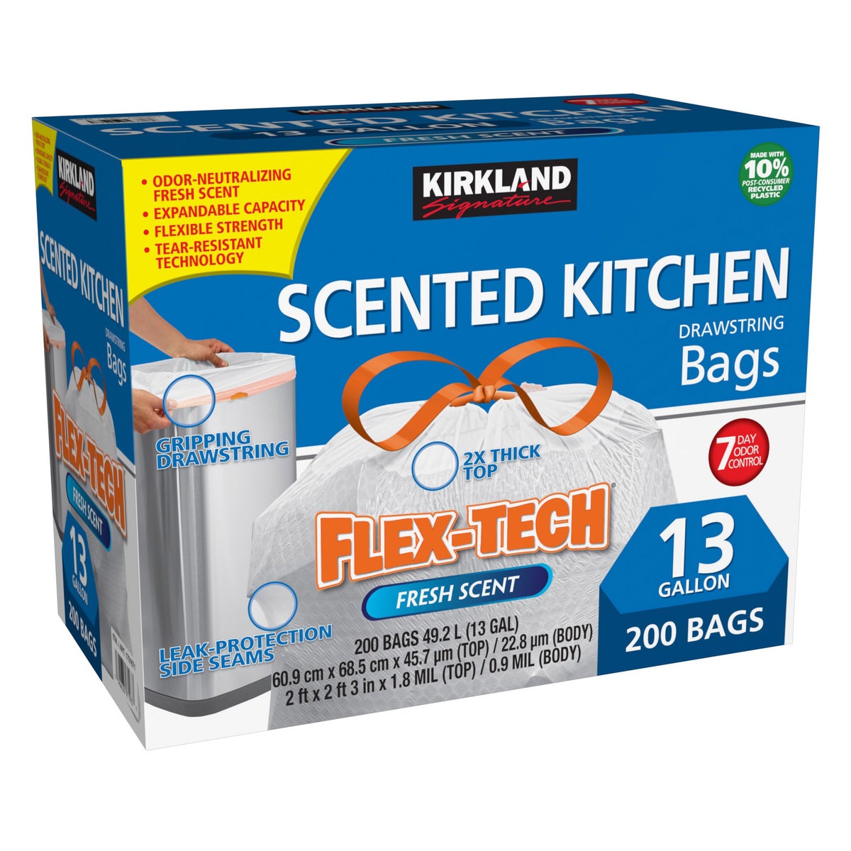 Kirkland Signature 13-gallon scented kitchen trash bags