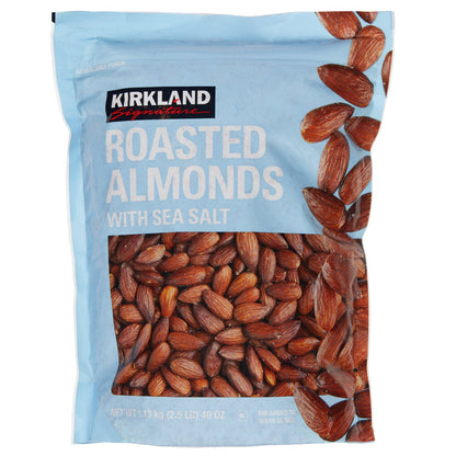 Kirkland Signature roasted almonds with sea salt bag