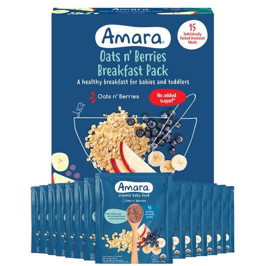 Amara baby and toddler oats and berries breakfast cereal