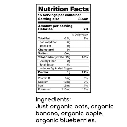 Oats Overnight — Amara Baby and Toddler Protein Packed Breakfast Cereal Oats and Berries, 15 Meals