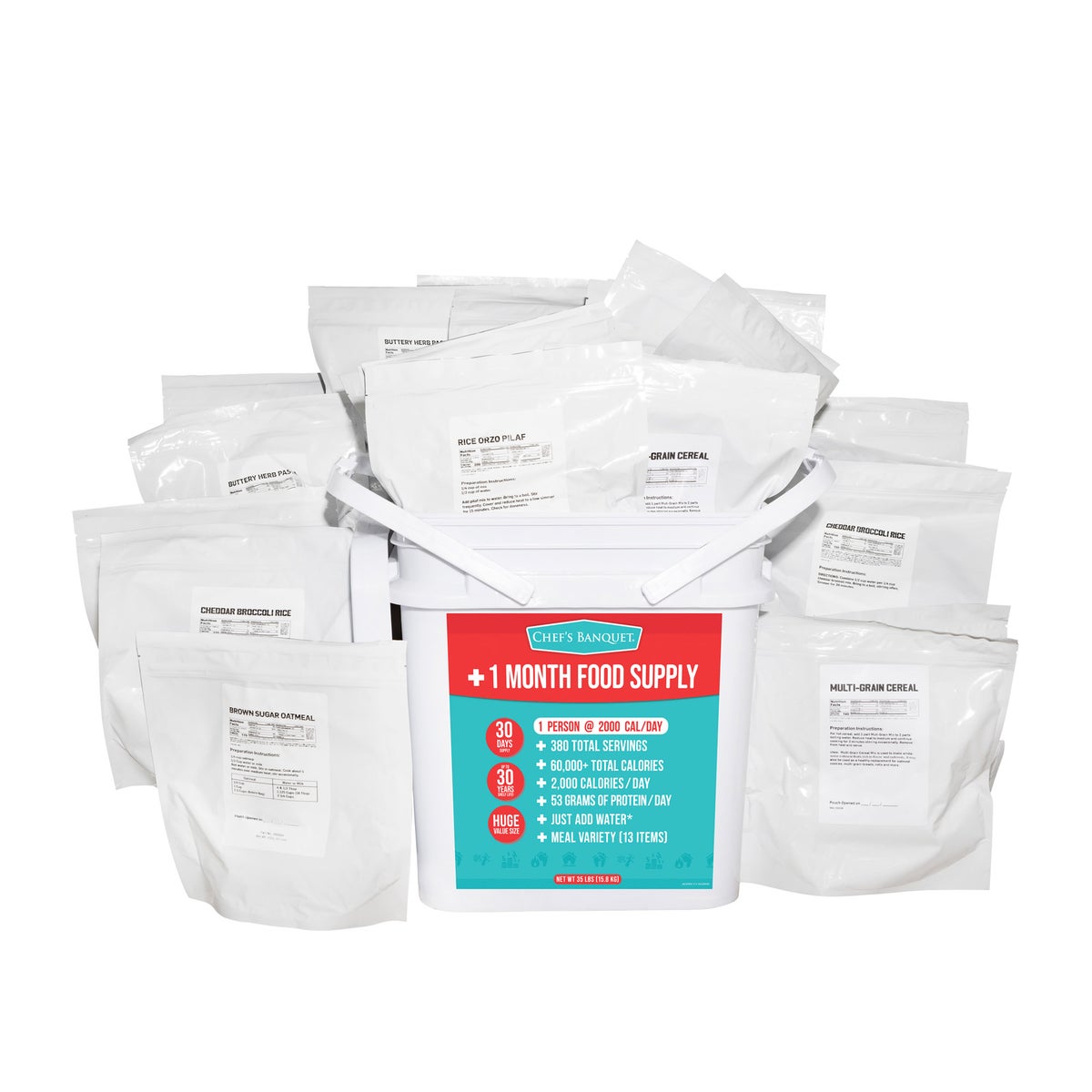 Chef's Banquet emergency meal variety kit